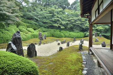 京都　雨の日本庭園