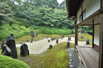 京都　雨の日本庭園