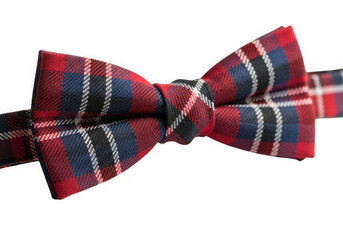 Classic tartan plaid bow tie elegant formal accessory for special occasions transparent background