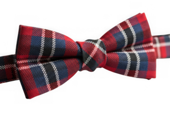 Classic tartan plaid bow tie elegant formal accessory for special occasions transparent background