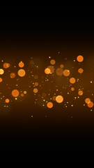 abstract golden christmas and new year glitter stars and bokeh lights, shiny and shimmering luxury story vertical social media background 