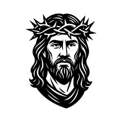 Jesus Crown of Thorns Vector | Christian Faith Illustration | Religious Symbol Art | Gospel Worship Design | Easter Spiritual Graphic