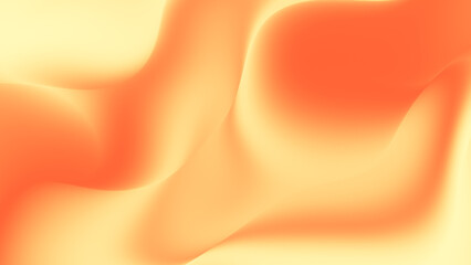 Orange Abstract Fluid Background, Smooth Gradient Waves and Soft Flowing Texture in Warm Minimal Style