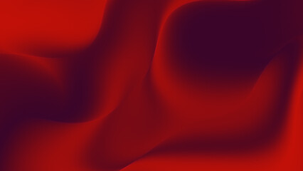 Red Abstract Fluid Background, Smooth Gradient Waves and Silky Flowing Texture in Bold Minimal Style