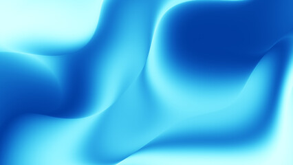 Blue Abstract Fluid Background, Smooth Gradient Waves and Soft Flowing Texture in Modern Minimal Style