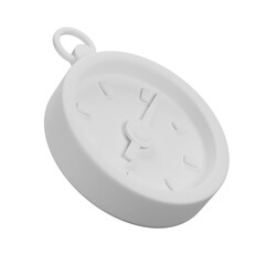 3D White explorer icon, 3D White stopwatch icon, 3D Illustration. Mockup template. 3D Rendering