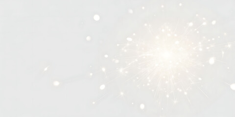 Abstract bright light burst with glowing particles and connecting lines