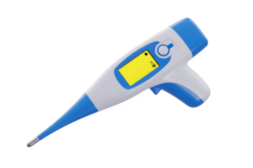 Digital thermometer isolated on transparent background