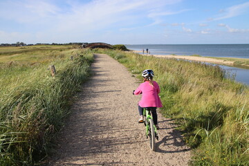 Obraz premium Fahrradtour auf der Insel Sylt an der Nordsee