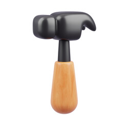 3D Rendering of a Black Hammer