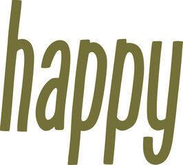 happy handwritten sticker