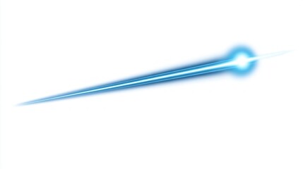 Abstract blue light streak on white background, ideal for science and technology concepts