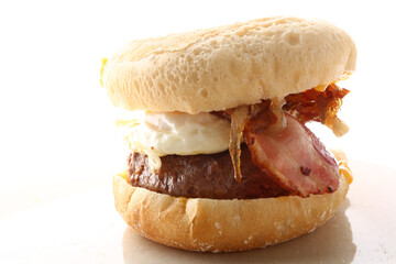 beef minced meat burger as american food 