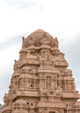 Gingee, Tamil Nadu, India - October 9, 2013: Gingee Fort. Top of Shiva, the Ekambaraswar Temple,