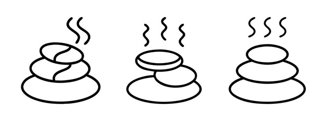 Three piles of steaming compost illustration vector art organic waste management and recycling process diagram