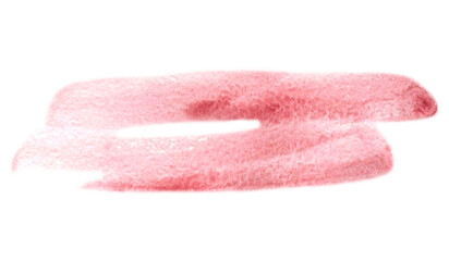 Abstract pink watercolor stain. Liquid watercolor paint stain on white background. Texture pink background