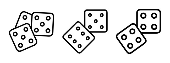 Downloadable vector graphic of falling dominoes with six dots for graphic design projects and crafts