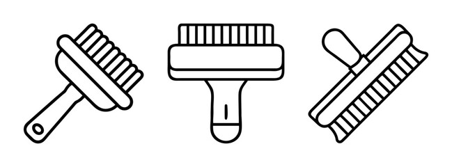 Paint brushes set vector illustration for painting tools artist supplies and home improvement projects