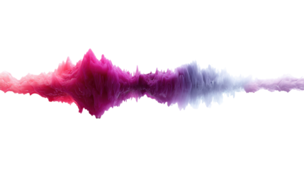 Vibrant Sound Wave on Transparent Background