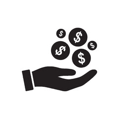 Hand Offering Floating Coins