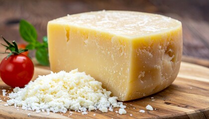 Pecorino Romano is a hard, salty Italian cheese made from sheep’s milk. Known for its sharp, tangy flavor and crumbly texture, it’s ideal for grating over pasta, soups, and salads.