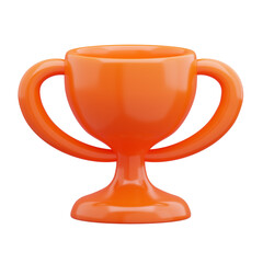  Orange Trophy 3D Render