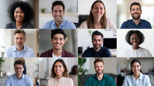 ChatGPT ÑÐºÐ°Ð·Ð°Ð»:Collage of diverse professionals participating in an online video conference, representing global communication, remote teamwork, and multicultural collaboration in