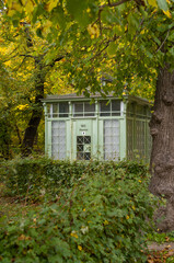 Hidden Restroom in the Autumn Park