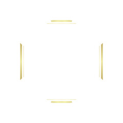 Abstract Golden Minimalist Corner Frame Elements