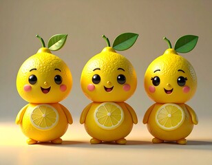 Figurki dla dzieci o kształcie cytrynek