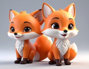 Pluszowe rude liski jako figurki do zabawy dla najmłodszych