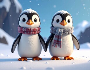 Zabawki dla najmłodszych jako figurki pingwinów