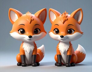 Pluszowe rude liski jako figurki do zabawy dla najmłodszych