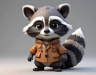 Szop pracz jako zabawka dla dzieci. Figurka przedstawiająca szopa pracza.