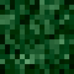 Abstract green pixel mosaic texture for background and design projects, with geometric tile pattern