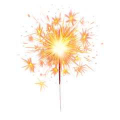 Bengal fire set drawing Birthday clip art festive greeting cards hands holding sparkler. Small firework on stick Happy New Year party invitation firework illustration Magic wand accessory colorful art