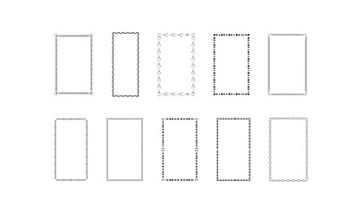 Modern Ornamental Rectangle Borders Set | Minimal Decorative Frame Designs for Posters and Invitations
