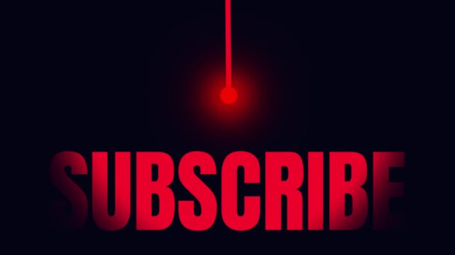 Youtube subs text light moving animation 4k