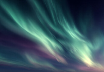Obraz premium Abstract Aurora Light Wave Background – Colorful Gradient Motion Blur Wallpaper