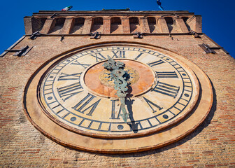 Streets, roofs and towers in the old city Bologna, Tuscany, Italy