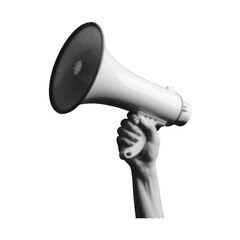 Halftone Megaphone loudspeaker Retro