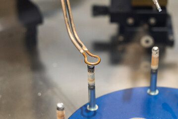 Induction hardening type of surface hardening . Metal part is induction-heated and then quenched. Quenched metal. Induction heating  process. Electromagnetic induction. Surface hardening of steel