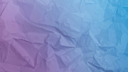 Fototapeta premium Abstract Gradient of Crushed Paper with Light and Shadow, Lilac to Cyan Hues.