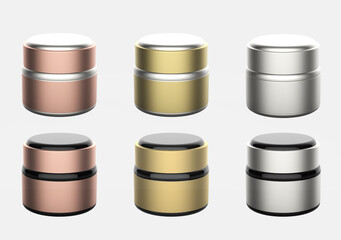 Sleek Metallic Cylinders Collection: Modern Design, Tech Accessories, Cosmetic Containers