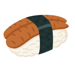 Unagi Sushi Nigir Flat Illustration