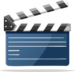 Obraz premium A detailed illustration of a classic film clapperboard, used in movie production.