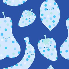 Summer fruit seamless banana pattern for fashion textiles and wrapping paper and kids and party wrapping paper