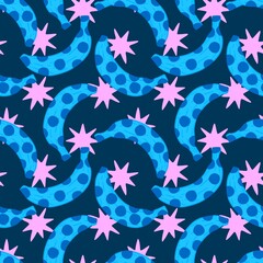 Summer fruit seamless banana pattern for fashion textiles and wrapping paper and kids and party wrapping paper