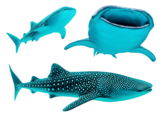 isolated whale sharks ,  Whale shark, on isolated background