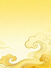 Chinese Art in traditional chinese pattern, Dragon, Phoenix, Cloud, Brushstroke, Vine in Luxurious Aesthetics pattern background